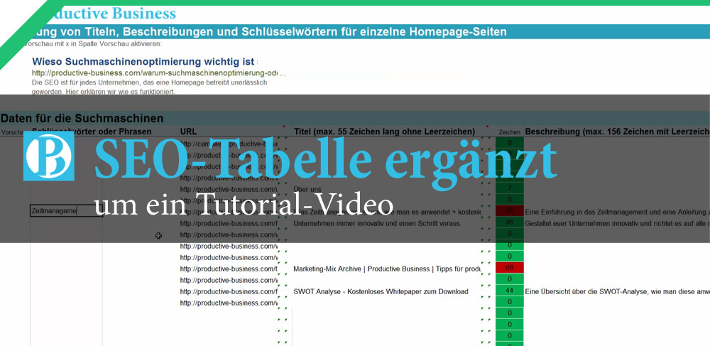 SEO-Tabelle-Video-Tutorial